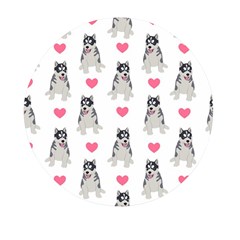 Little Husky With Hearts Mini Round Pill Box (pack Of 3) by SychEva