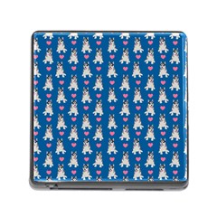 Little Husky With Hearts Memory Card Reader (square 5 Slot) by SychEva