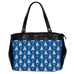 Little Husky With Hearts Oversize Office Handbag (2 Sides) by SychEva