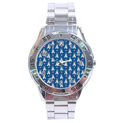 Little Husky With Hearts Stainless Steel Analogue Watch by SychEva