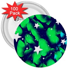 Space Odyssey  3  Buttons (100 Pack) 