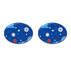 Christmas Pattern Tree Design Cufflinks (oval) by Sapixe