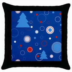 Christmas Pattern Tree Design Throw Pillow Case (black)