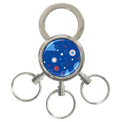 Christmas Pattern Tree Design 3-ring Key Chain