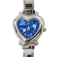 Christmas Pattern Tree Design Heart Italian Charm Watch