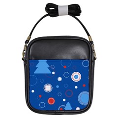 Christmas Pattern Tree Design Girls Sling Bag