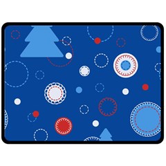 Christmas Pattern Tree Design Double Sided Fleece Blanket (large) 