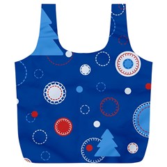 Christmas Pattern Tree Design Full Print Recycle Bag (xl)