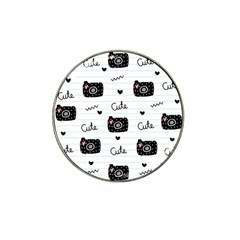 Cute Cameras Doodles Hand Drawn Hat Clip Ball Marker by Sapixe