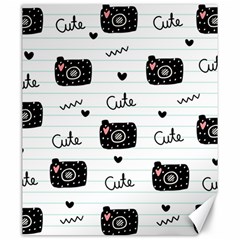 Cute Cameras Doodles Hand Drawn Canvas 20  X 24  by Sapixe