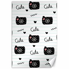 Cute Cameras Doodles Hand Drawn Canvas 20  X 30  by Sapixe