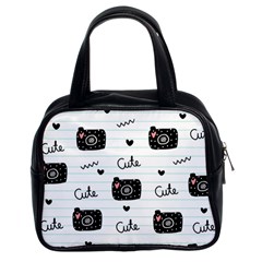 Cute Cameras Doodles Hand Drawn Classic Handbag (two Sides) by Sapixe