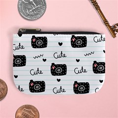 Cute Cameras Doodles Hand Drawn Mini Coin Purse by Sapixe