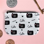 Cute Cameras Doodles Hand Drawn Mini Coin Purse Front