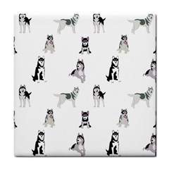 Husky Dogs Tile Coaster by SychEva