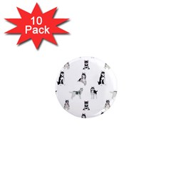 Husky Dogs 1  Mini Magnet (10 Pack)  by SychEva