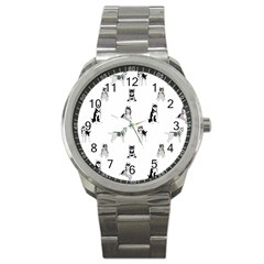 Husky Dogs Sport Metal Watch by SychEva