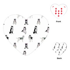 Husky Dogs Playing Cards Single Design (heart) by SychEva