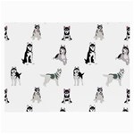 Husky Dogs Large Glasses Cloth (2 Sides) Front