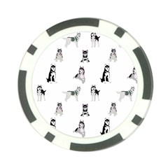 Husky Dogs Poker Chip Card Guard by SychEva