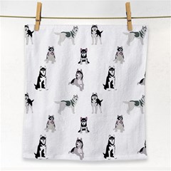 Husky Dogs Face Towel by SychEva