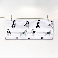 Husky Dogs Hand Towel by SychEva