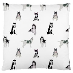 Husky Dogs Large Cushion Case (one Side) by SychEva