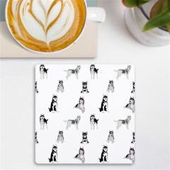 Husky Dogs Uv Print Square Tile Coaster 