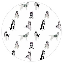 Husky Dogs Round Trivet