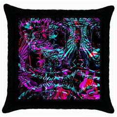 Reptilian Scream Throw Pillow Case (black) by MRNStudios