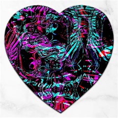 Reptilian Scream Jigsaw Puzzle (heart) by MRNStudios