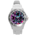 Reptilian Scream Round Plastic Sport Watch (L) Front