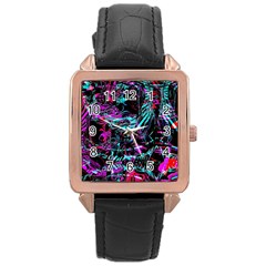 Reptilian Scream Rose Gold Leather Watch  by MRNStudios