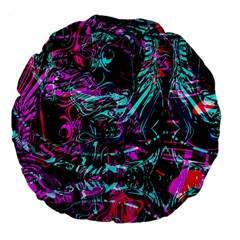 Reptilian Scream Large 18  Premium Flano Round Cushions by MRNStudios