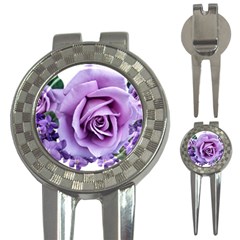 Roses-violets-flowers-arrangement 3-in-1 Golf Divots by Pakrebo