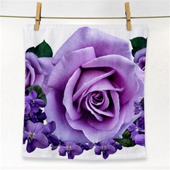 Roses-violets-flowers-arrangement Face Towel by Pakrebo