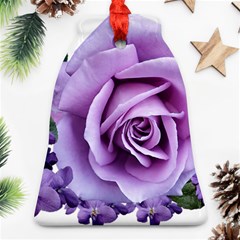 Roses-violets-flowers-arrangement Ornament (bell)