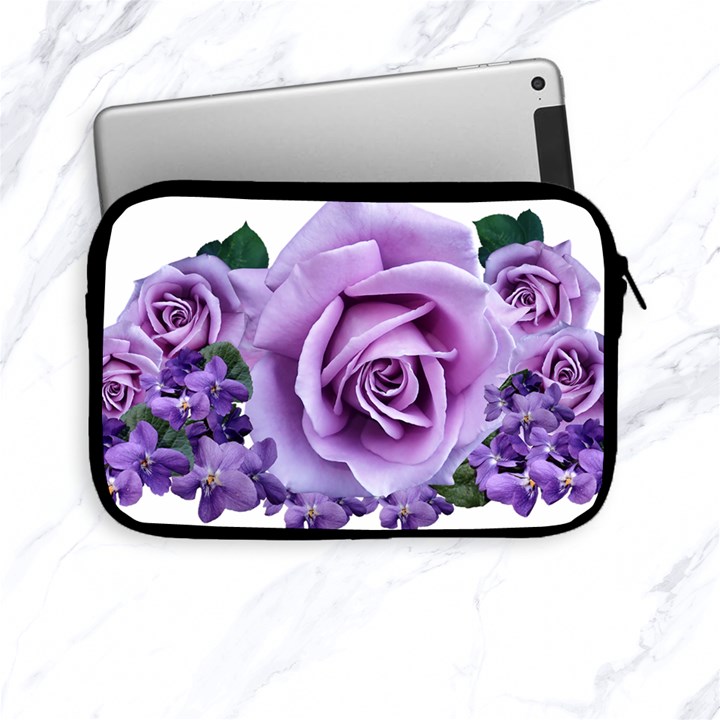 Roses-violets-flowers-arrangement Apple iPad Mini Zipper Cases