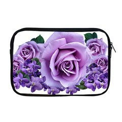 Roses-violets-flowers-arrangement Apple Macbook Pro 17  Zipper Case by Pakrebo