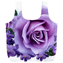 Roses-violets-flowers-arrangement Full Print Recycle Bag (xxxl) by Pakrebo