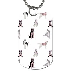 Husky Dogs With Sparkles Dog Tag (one Side) by SychEva