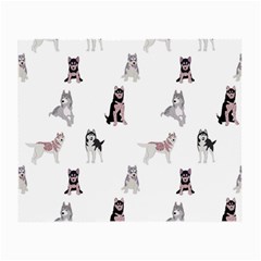 Husky Dogs With Sparkles Small Glasses Cloth by SychEva