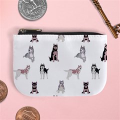 Husky Dogs With Sparkles Mini Coin Purse by SychEva