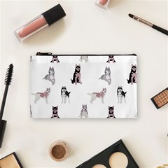 Husky Dogs With Sparkles Cosmetic Bag (small) by SychEva