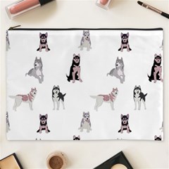 Husky Dogs With Sparkles Cosmetic Bag (xxxl) by SychEva