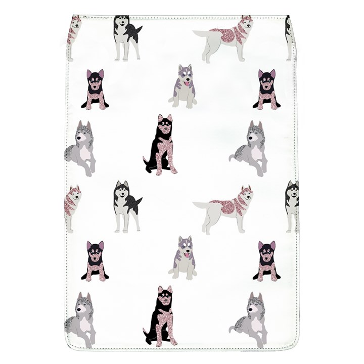 Husky Dogs With Sparkles Removable Flap Cover (L)