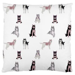 Husky Dogs With Sparkles Large Flano Cushion Case (two Sides) by SychEva