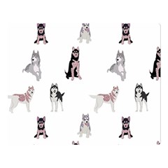 Husky Dogs With Sparkles Double Sided Flano Blanket (large)  by SychEva