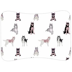 Husky Dogs With Sparkles Velour Seat Head Rest Cushion by SychEva