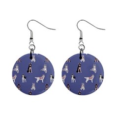 Husky Dogs With Sparkles Mini Button Earrings by SychEva